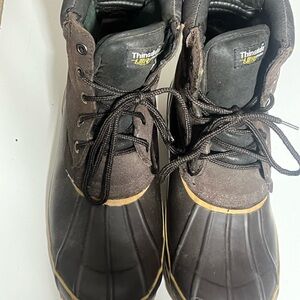 3M Thinsulate Men's Black and Brown Snow Boots